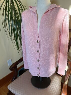 Caslon Button-Up Women's Sweater Cardigan Hoodie, Medium